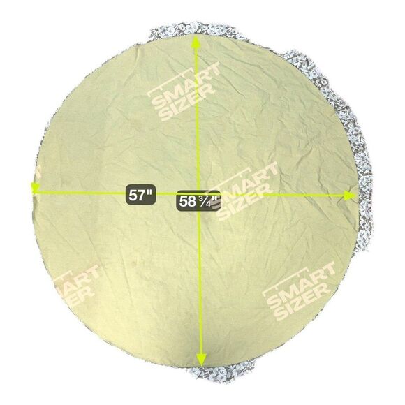 Vintage Round Floral Rose Lace Trim Tablecloth 58" Cotton Lace Light Green READ - Picture 4 of 6